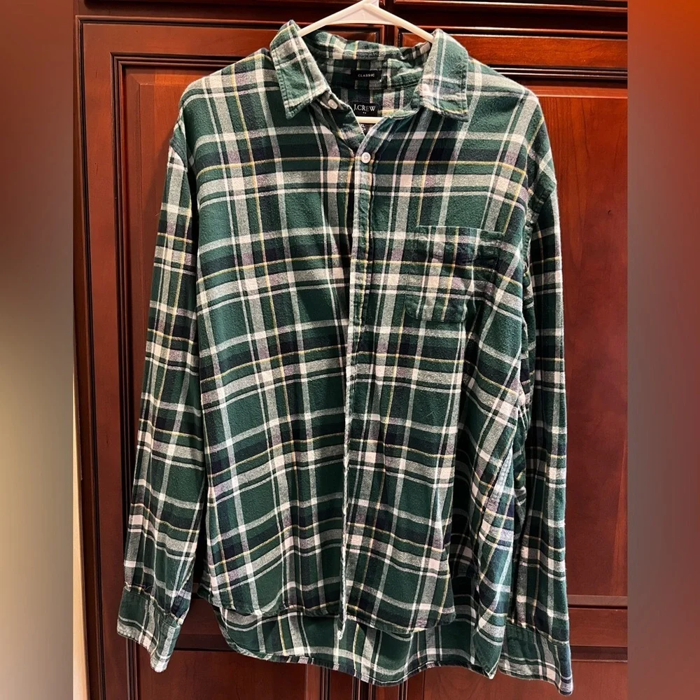 J Crew Plaid Flannel Classic Shirt‎ - XL